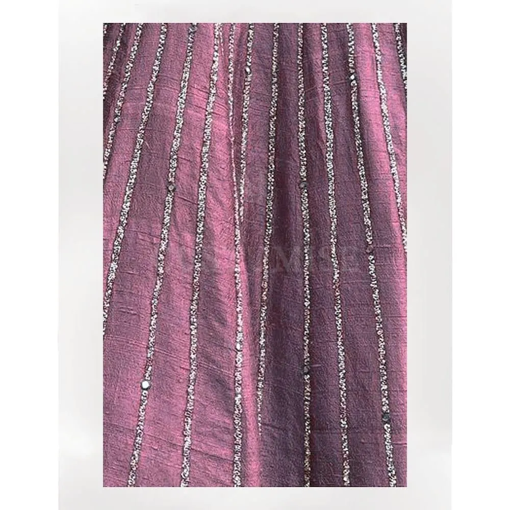 Purple Embroidered Jumpsuit