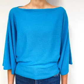 Ralph Lauren Turquoise Cashmere Boat Neck Jumper Extra Small