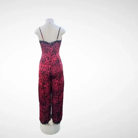 Red Leopard Jumpsuit