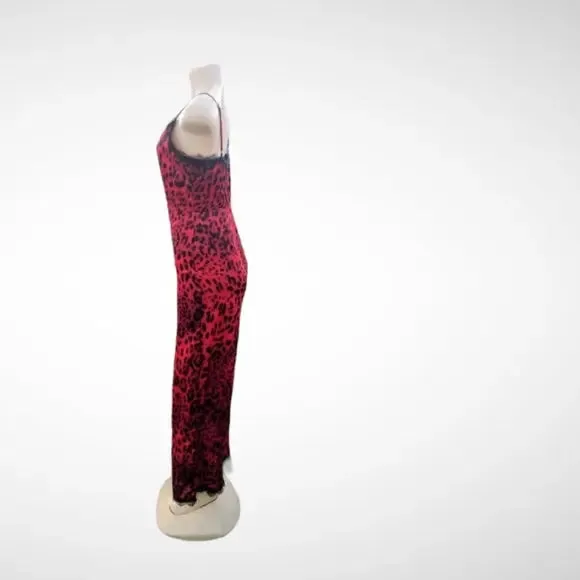 Red Leopard Jumpsuit