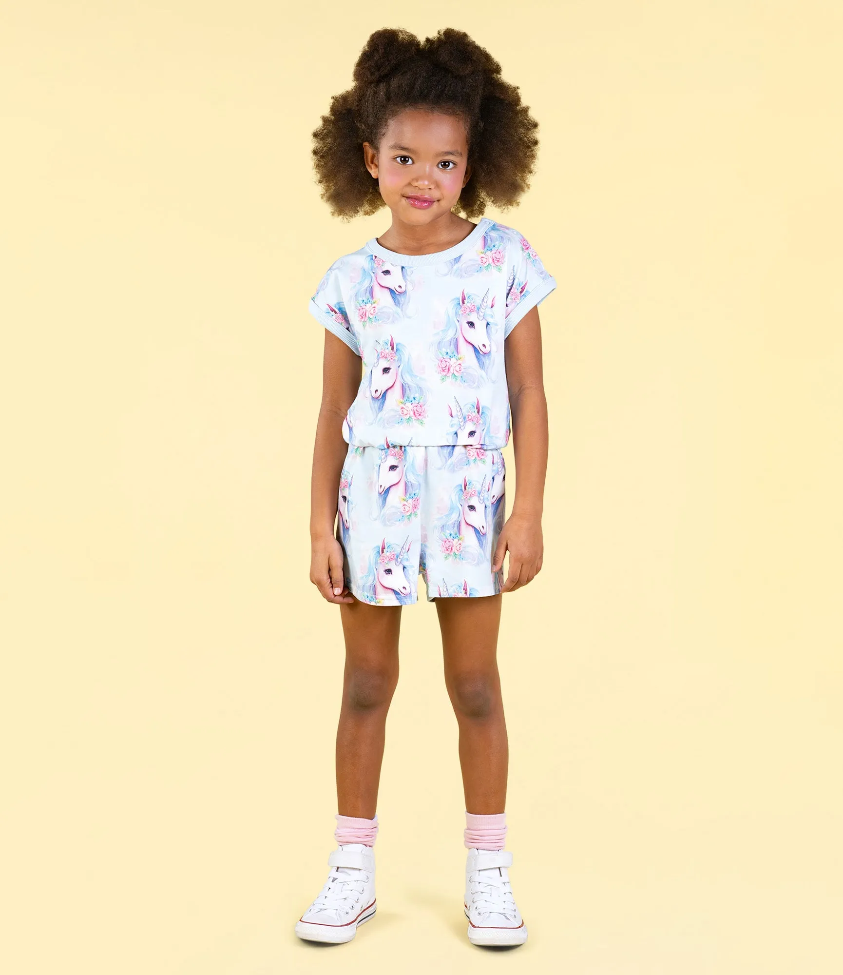 Rock Your Kid Blue Unicorn Romper