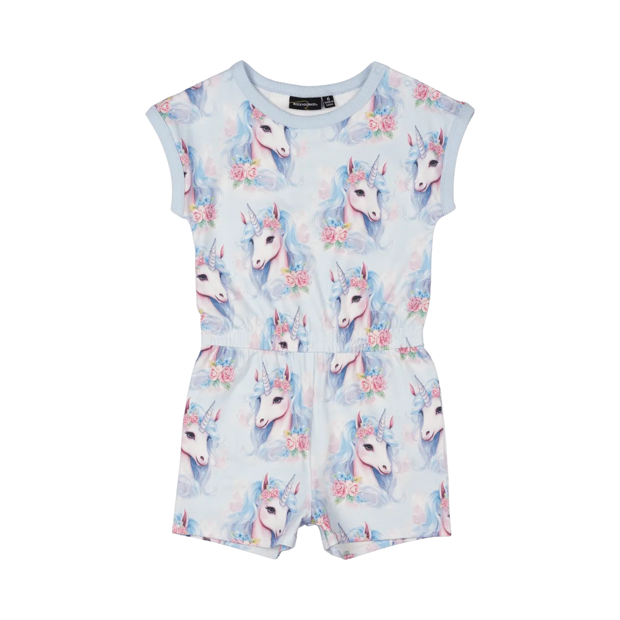 Rock Your Kid Blue Unicorn Romper
