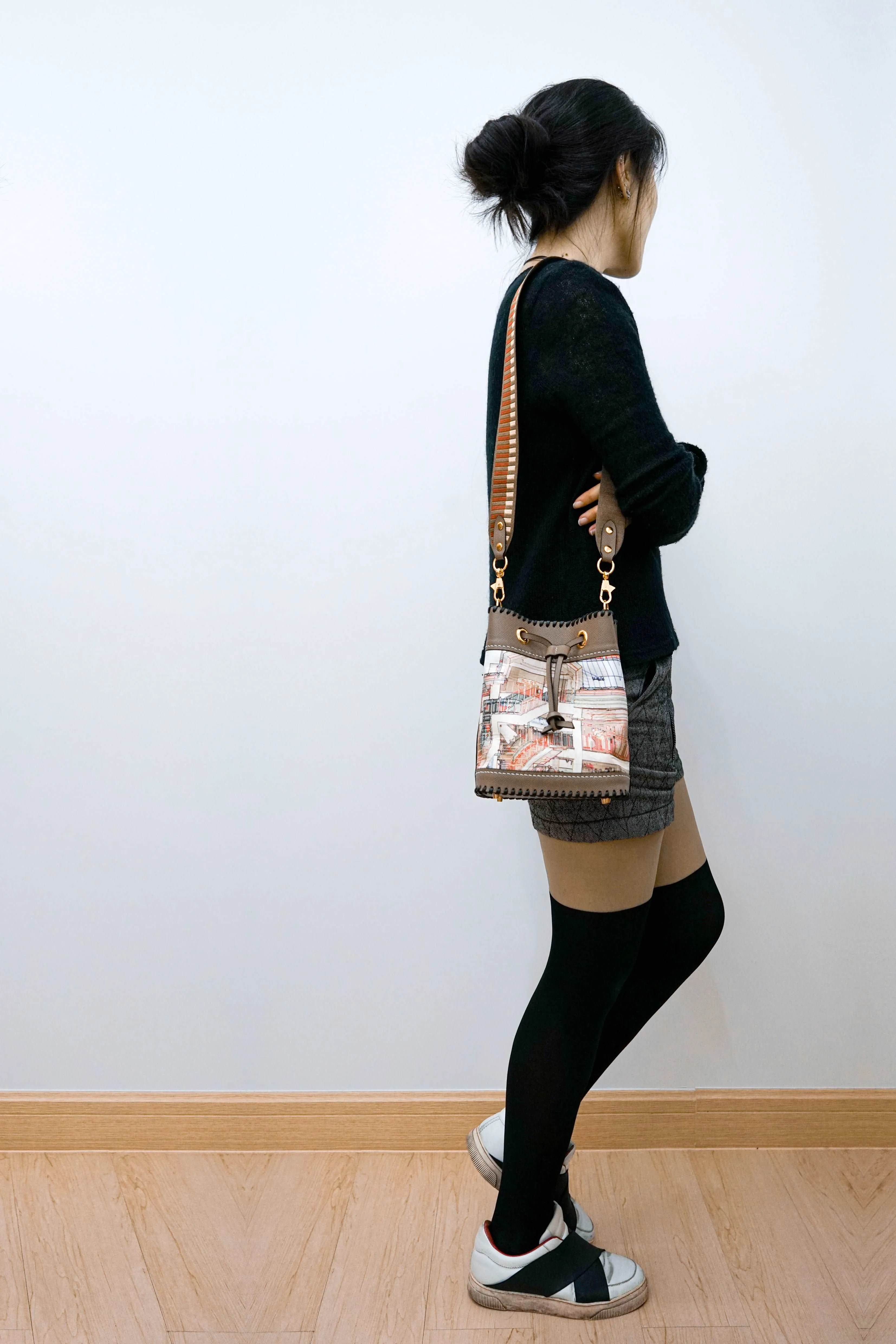 Silk Leather Symphony - Bucket Bag (真絲水桶包) SOLD