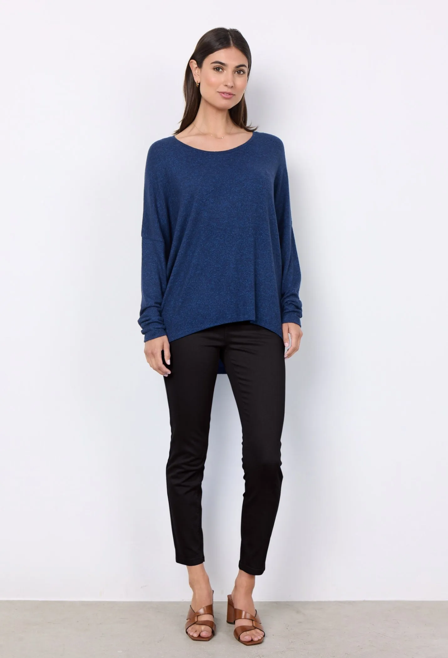 Soya Concept SC-Biara 1 24788-20 96910 Soft Round Neck Jumper Navy
