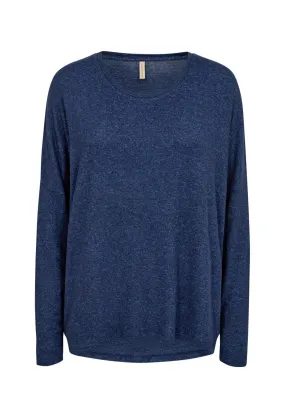 Soya Concept SC-Biara 1 24788-20 96910 Soft Round Neck Jumper Navy