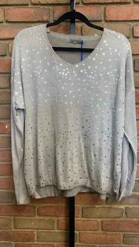Star Print Taupe Sweater #214