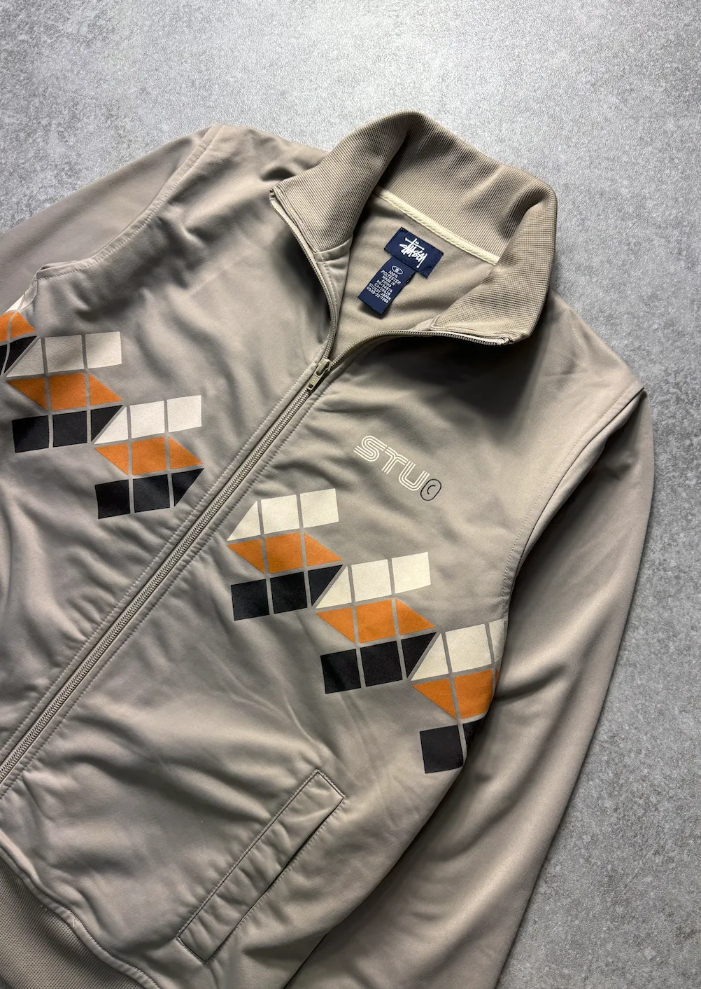 Stussy Multicolour Argyle Print Track Jacket
