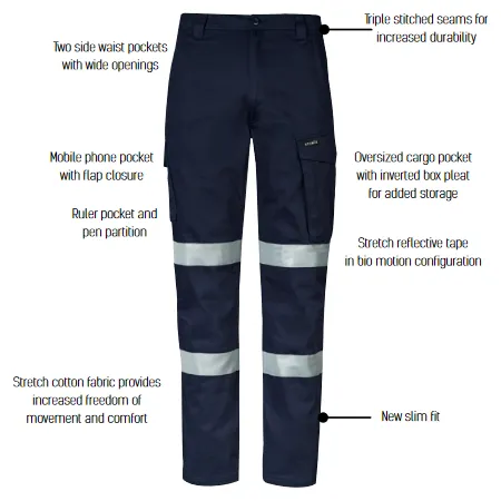 Syzmik Mens Essential Stretch Taped Cargo Pant (ZP923)