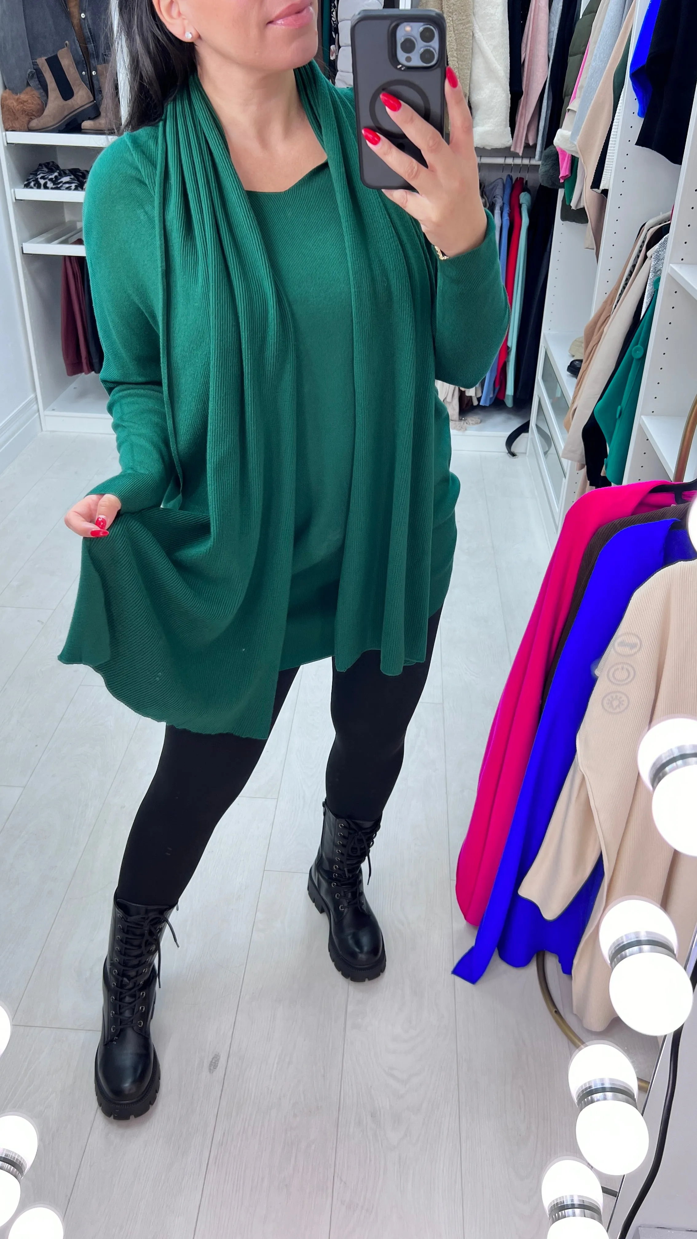 Tabitha Scarf Rib Knit Jumper Dress