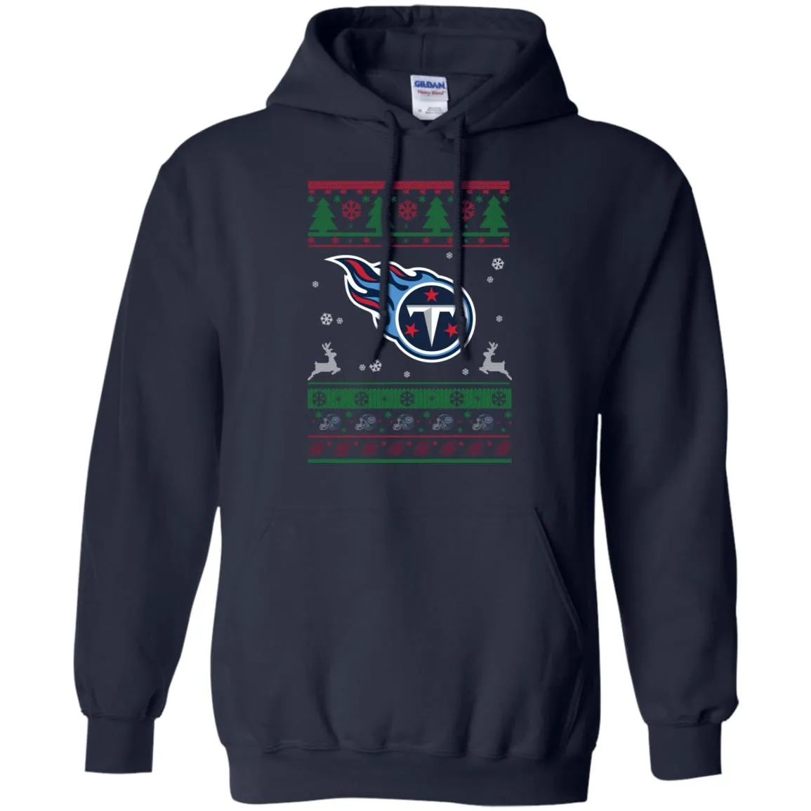 Tennessee Titans Logo Football Teams Ugly Christmas Sweater Men Pullover Hoodie