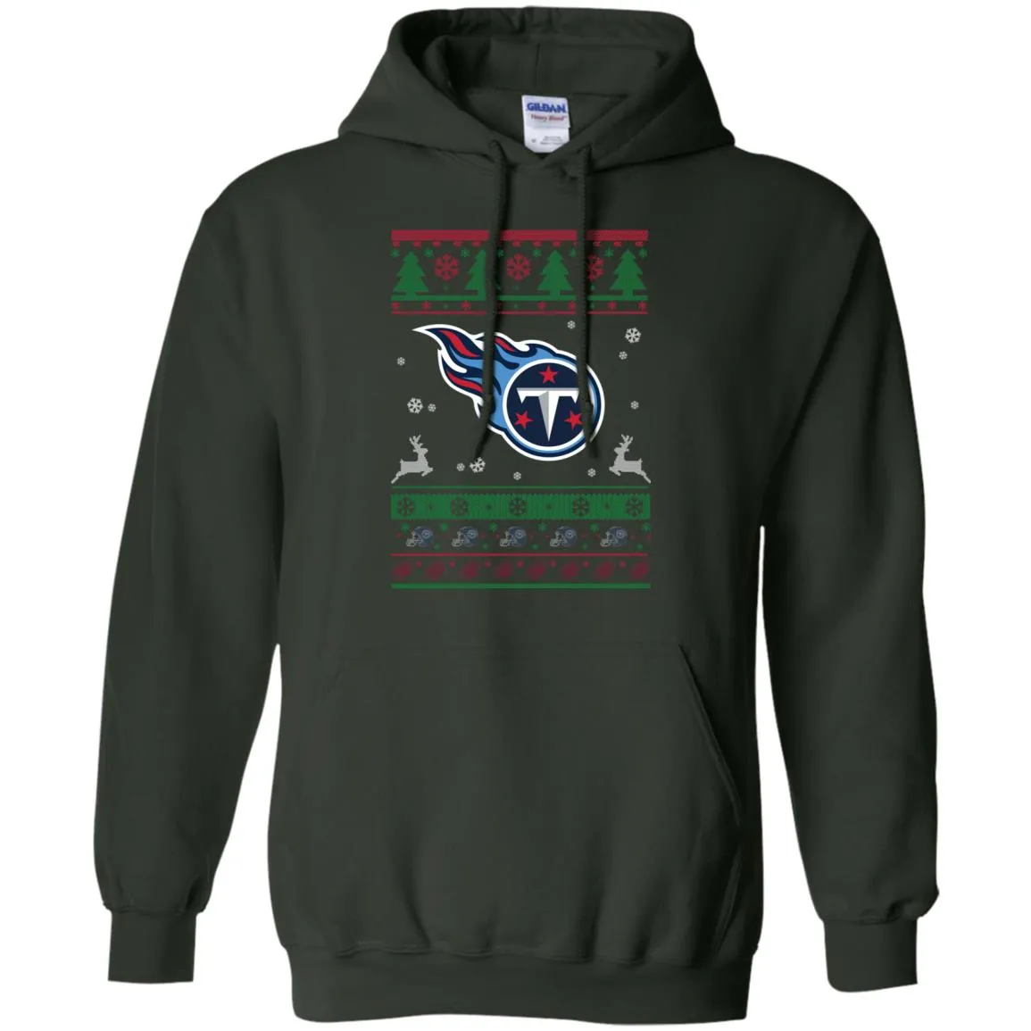 Tennessee Titans Logo Football Teams Ugly Christmas Sweater Men Pullover Hoodie
