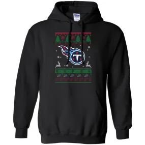 Tennessee Titans Logo Football Teams Ugly Christmas Sweater Men Pullover Hoodie