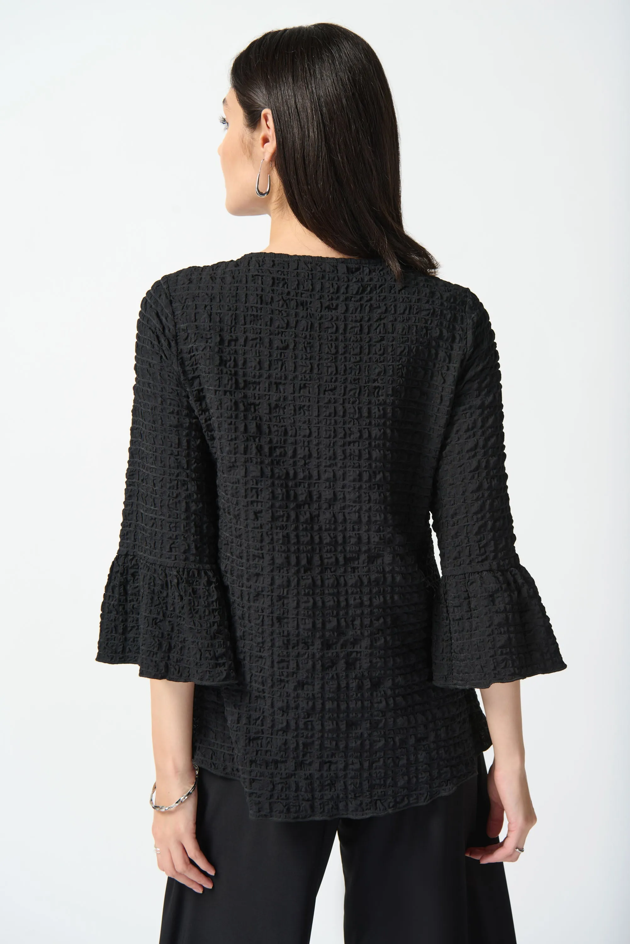 TEXTURED COLOURBLOCK TOP