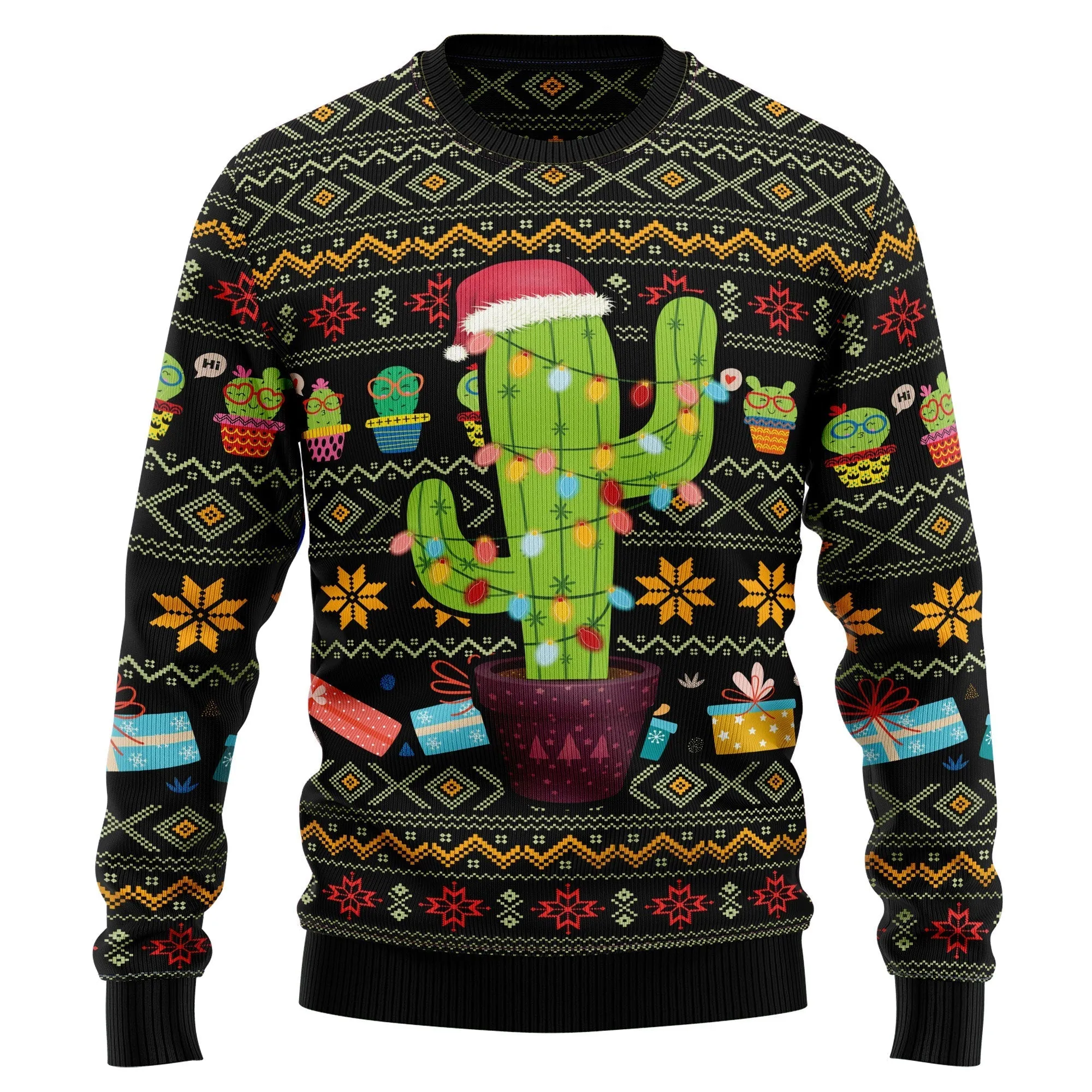 Ugly Sweater JulesRoche All-Over Print Trendy Holiday Pullover