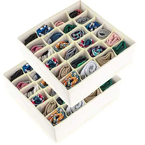 ULG Socks Underwear Drawer Organizer Divider 2 Pack