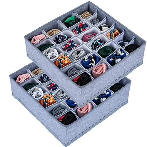 ULG Socks Underwear Drawer Organizer Divider 2 Pack