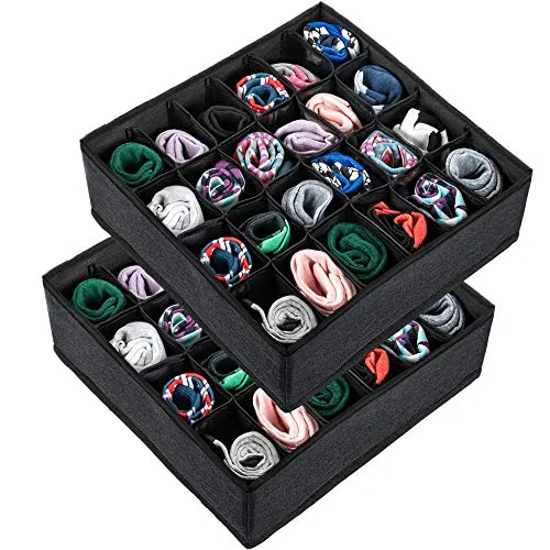 ULG Socks Underwear Drawer Organizer Divider 2 Pack