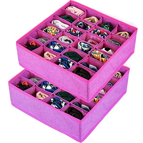 ULG Socks Underwear Drawer Organizer Divider 2 Pack