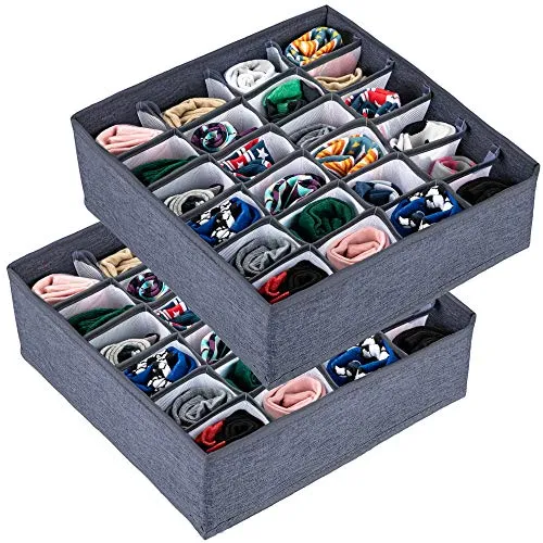ULG Socks Underwear Drawer Organizer Divider 2 Pack