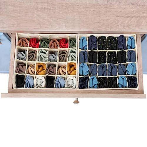ULG Socks Underwear Drawer Organizer Divider 2 Pack