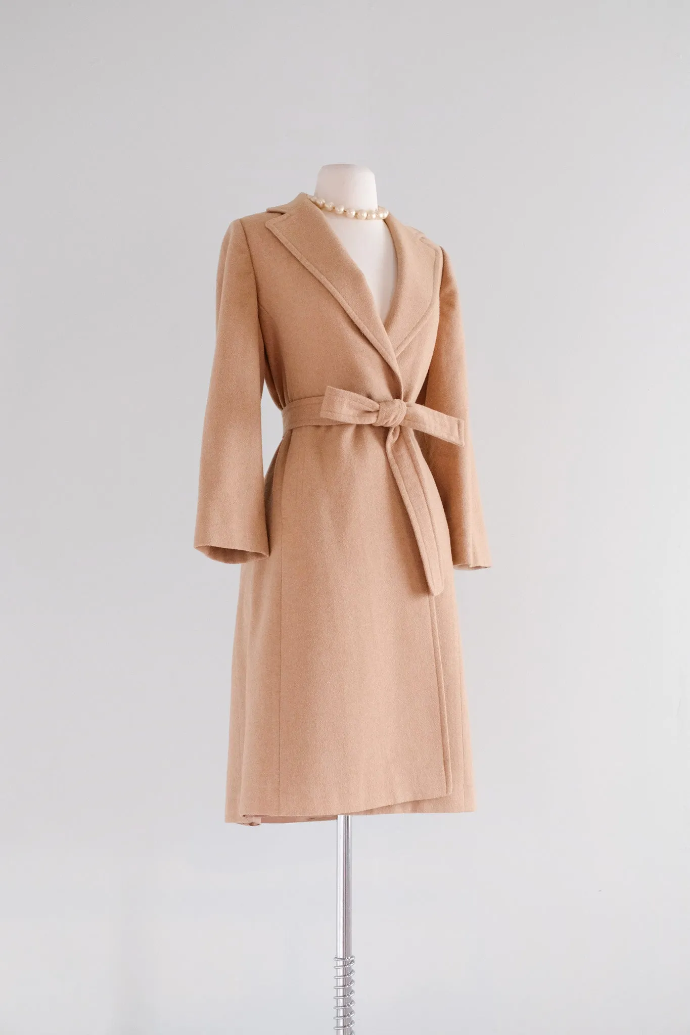 Ultra Chic 1970’s Camel Hair Long Line Coat / Sz M
