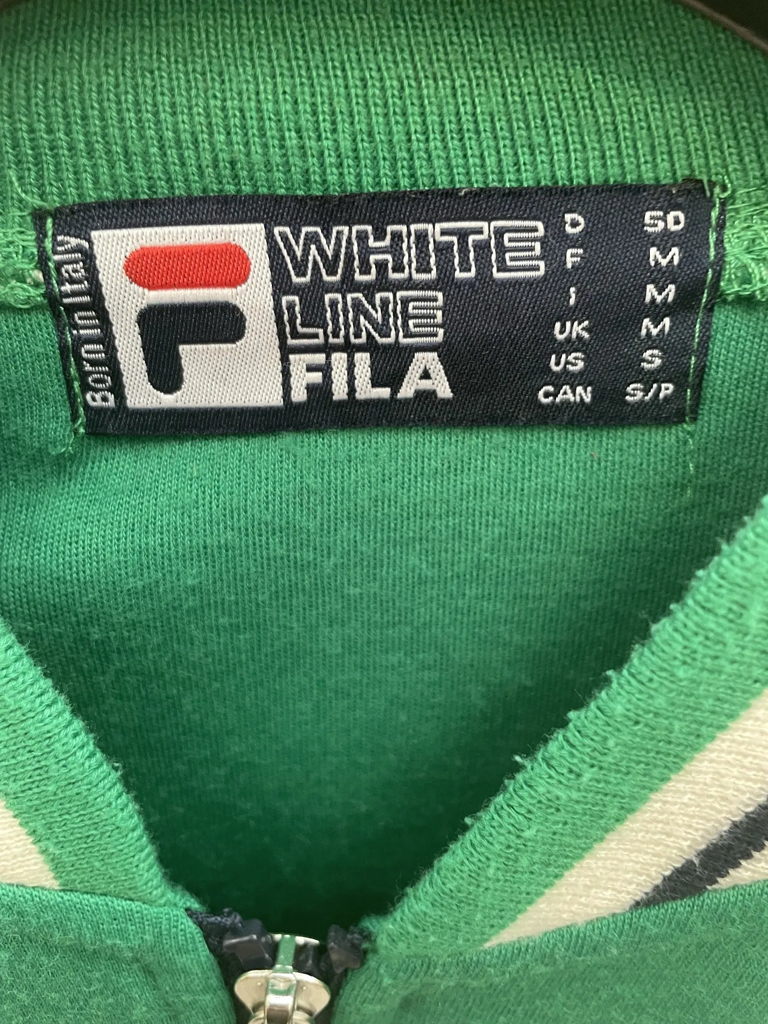 Vintage FILA Track Top in Green - Size M