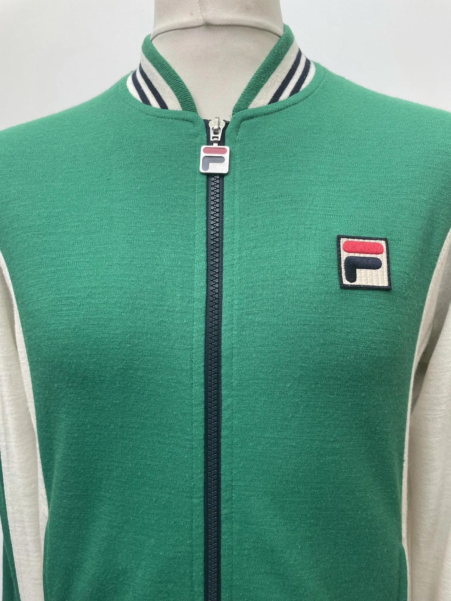 Vintage FILA Track Top in Green - Size M