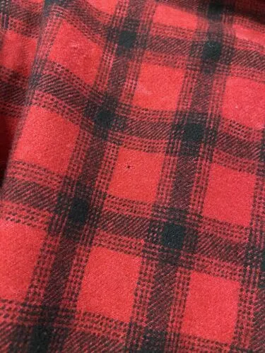 Vintage Woolrich Wool Hunting Coat Jacket Size 40 Red Plaid 70s 80s