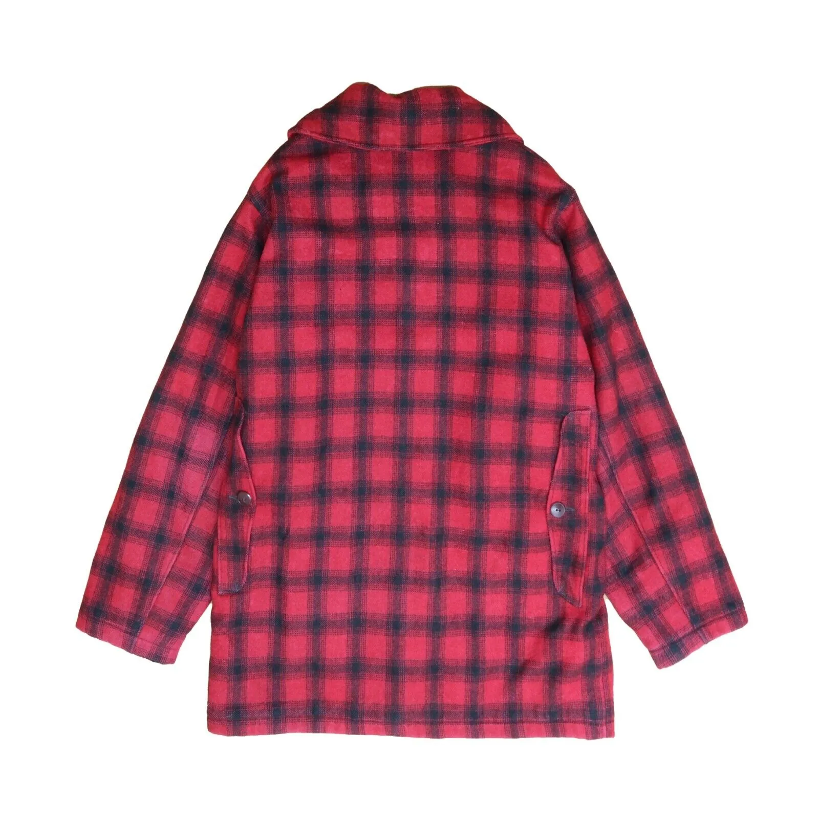 Vintage Woolrich Wool Hunting Coat Jacket Size 40 Red Plaid 70s 80s