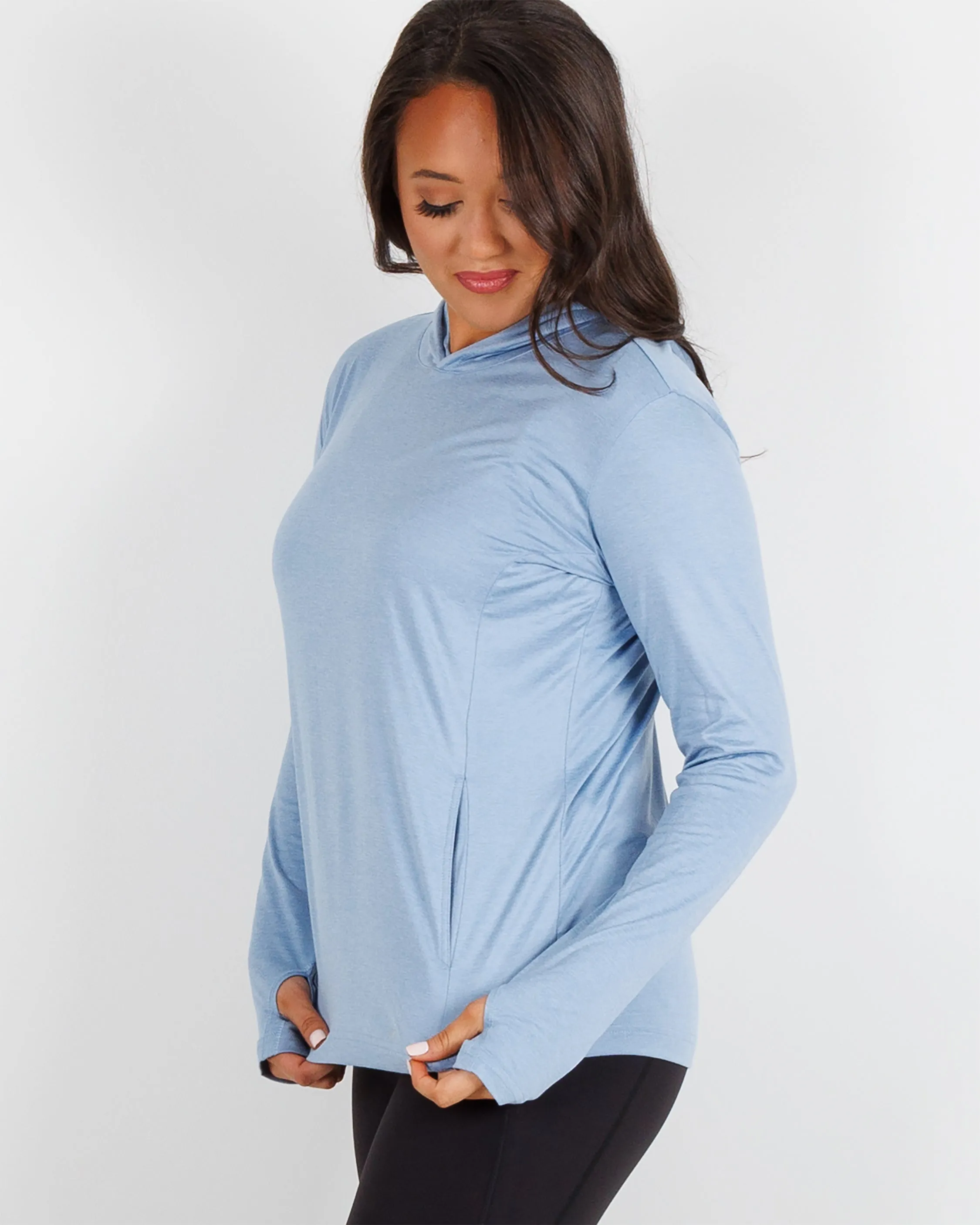 Women Blacks Beach Hoodie - Endless Sky Heather