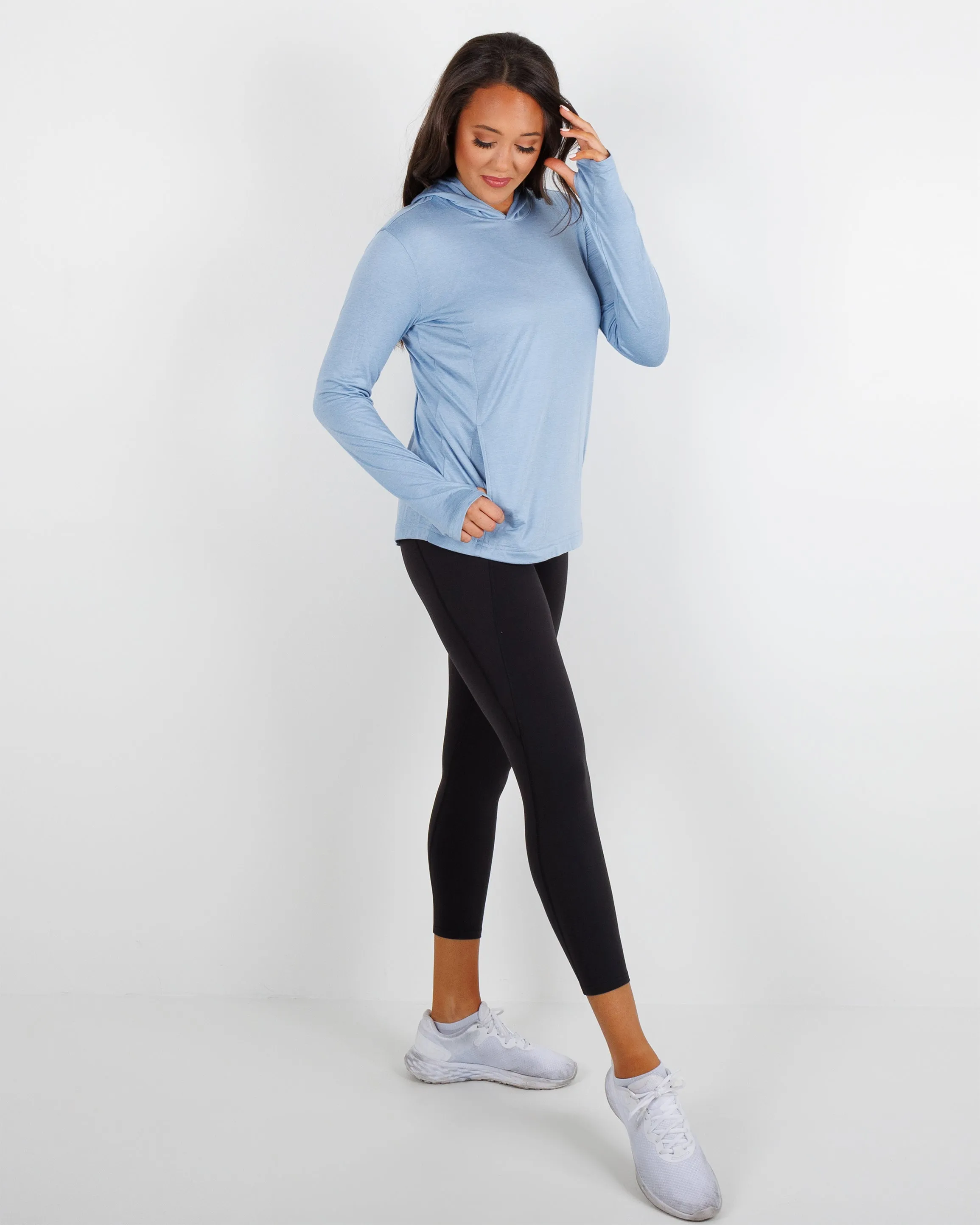 Women Blacks Beach Hoodie - Endless Sky Heather