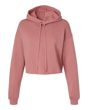 Women's Cropped Fleece Hoodie - Mauve