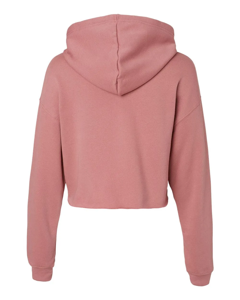 Women's Cropped Fleece Hoodie - Mauve