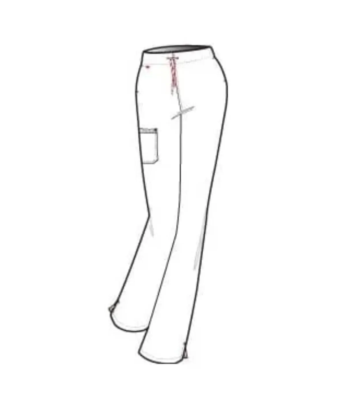 Women's Drawstring Cargo Pocket Scrub Pant