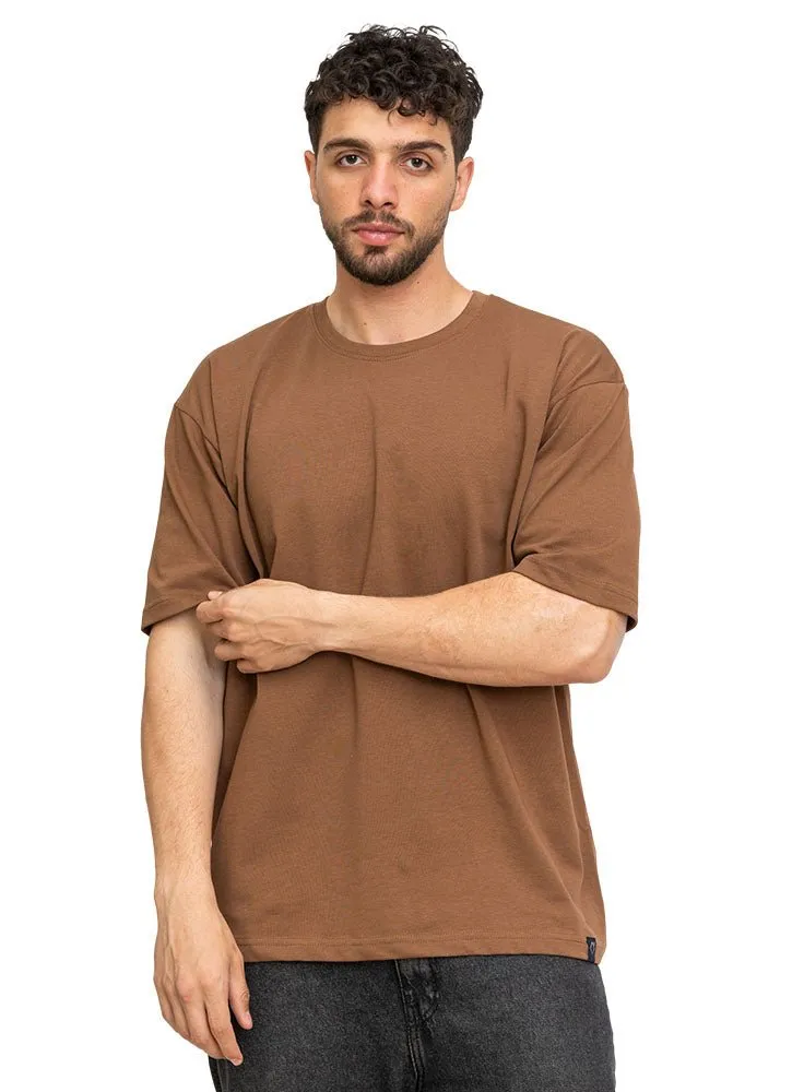 Wood Over Size Round T-Shirt