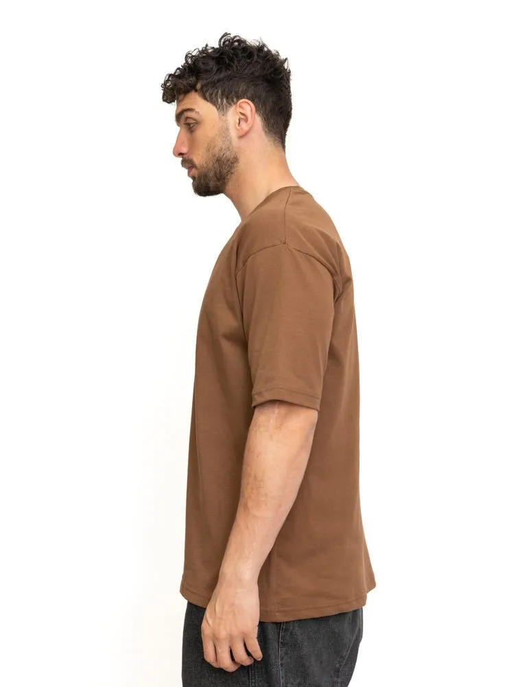 Wood Over Size Round T-Shirt