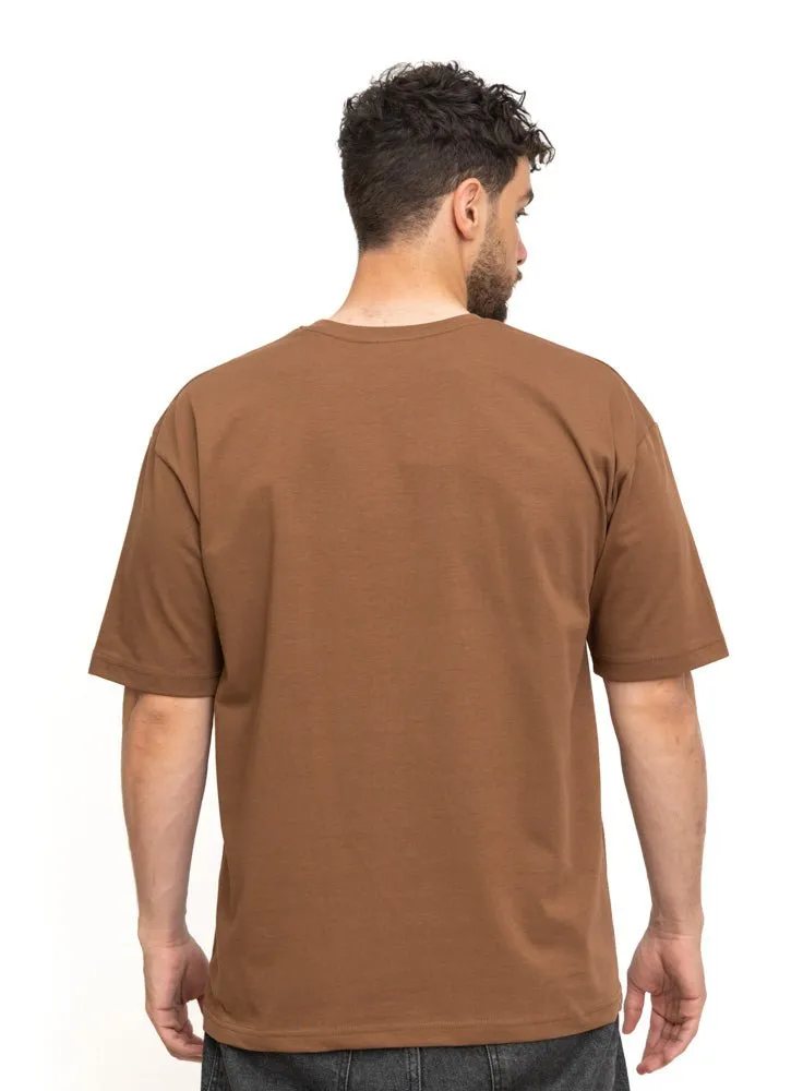 Wood Over Size Round T-Shirt